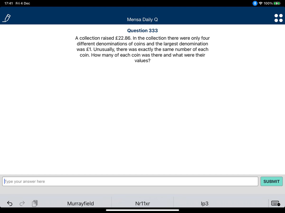 victorthevole's tweet image. Getting annoyed with this one now #puzzle #mensa #answerplease