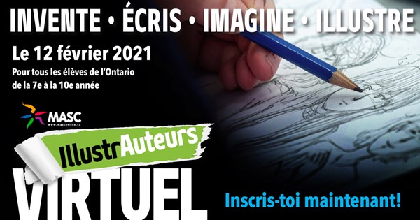 Seras-tu des nôtres? Les inscriptions pour IllustrAuteurs sont ouvertes! 

#viedauteur 
#ONFR
#FrancoOntarien 
#écriture 
#art 
#MASC
#Créativité 

masconline.ca/fr/événements/…