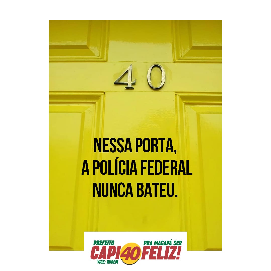 Camilo_Capi's tweet photo. 💛🇧🇷
#Capi40
#CapieRubem
#MacapáFeliz
#EleiçõesMacapá
#Eleicoes2020
Nesse domingo, aperta 40 e confirma! https://t.co/Km7Ehu2wFs
