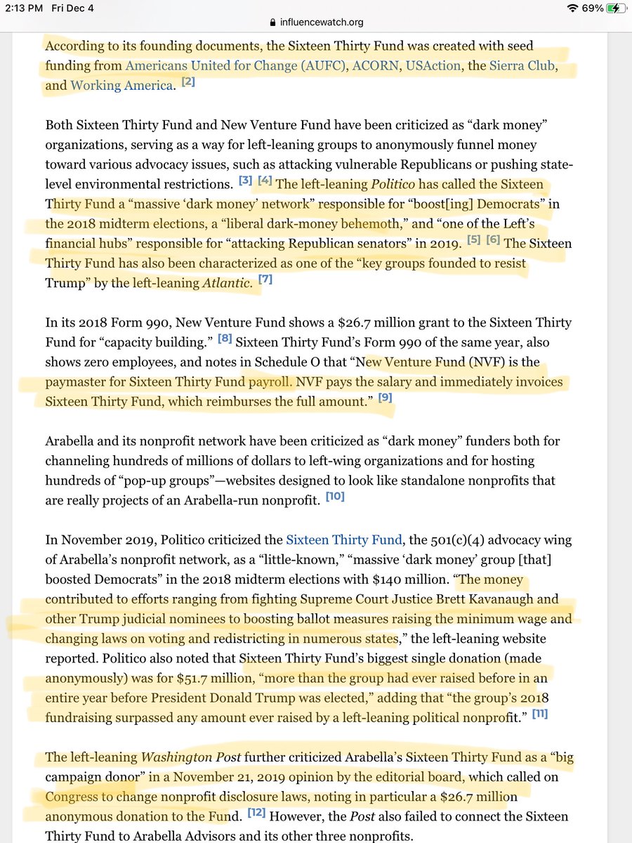 And operating alongside the New Venture Fund, there is the Sixteen Thirty Fund...LINK:  https://www.influencewatch.org/non-profit/sixteen-thirty-fund/