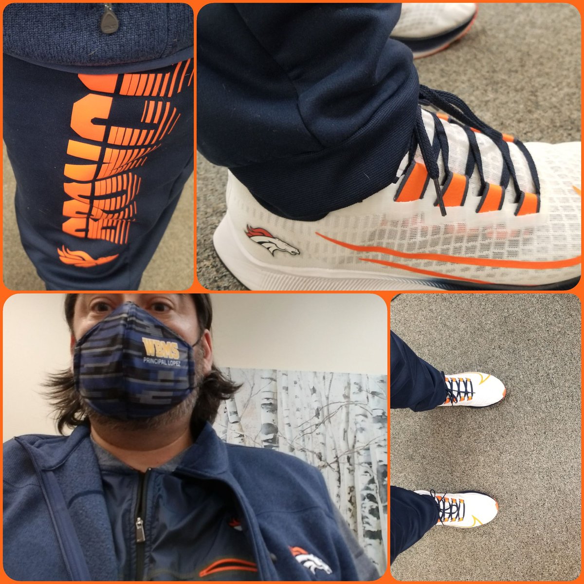 Very comfy day! #WeAreWestBriar #GoBroncos