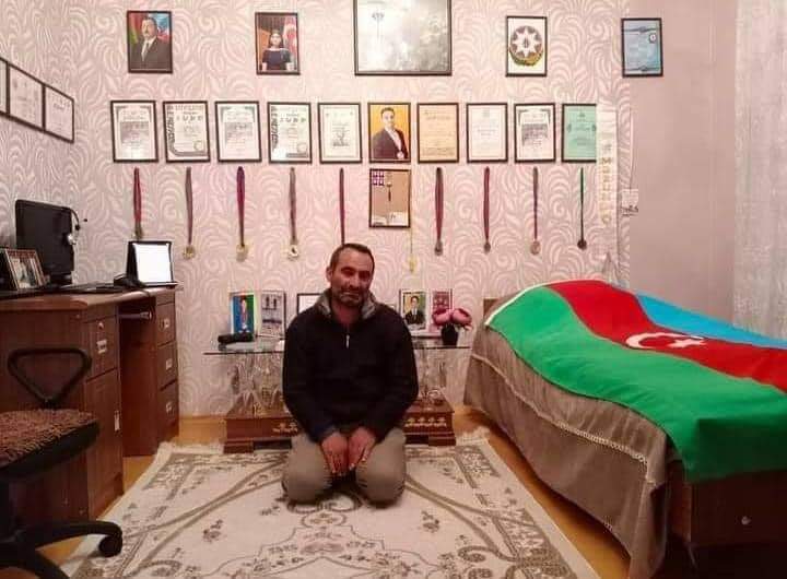 BalochKhan3's tweet photo. I believe such people should not sent on war.. They are asset for any country. 
"Ugur Islamov, the father of the martyr Ruhid Islamli from Cheshman village of Lerik, is in his son's room.

Ruhid was a talented young man, an educated psychologist, the only son of the family." https://t.co/0arCphZvxu