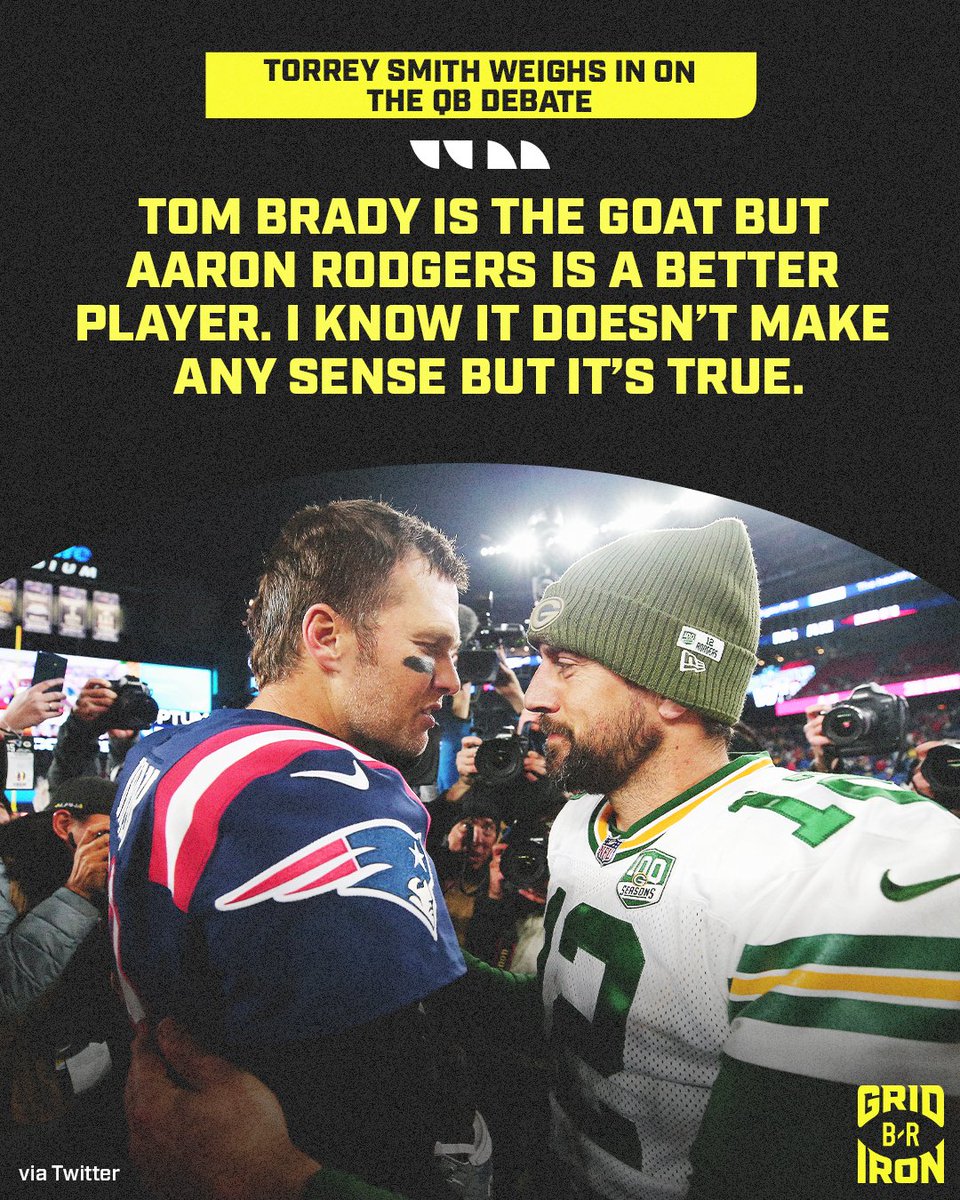 brgridiron's tweet photo. Game on the line, which 🐐 you got? https://t.co/gWH4hQgYjD