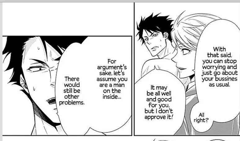 Intended but it's all there in the text. Bond tells Louis to "treat me as you would a man" and Louis complies, using male pronouns for him from then on. Later when they go to the changing room Moran challenges Bond on that but look at the language he uses+