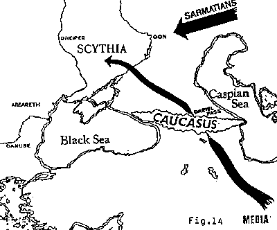 I've seen some C.I. figures talk about the Lost Tribes moving through the Caucasus, where they became known as "Caucasians."