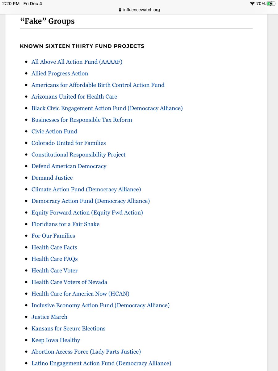 Sixteen Thirty funds fake "pop-up" groups.Take a look at the list.This is how the United Nations and all those spooky Globalists have infiltrated your cities and states and affected your local legislation.