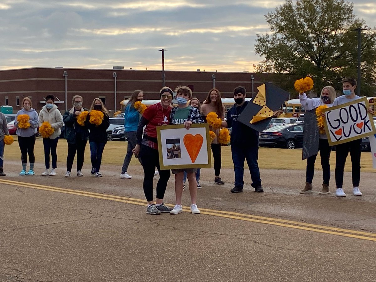 My son along with several friends and HHS staff cheered me on with signs and pompoms as I ran by their campus. #Run4aReason #StJudeHeroes #RunForStJude #TeamDCS #ThankfulForTheSupport