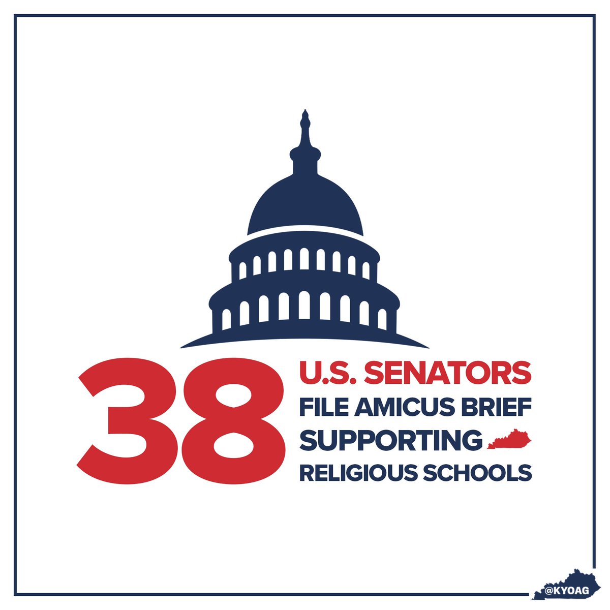 kyoag51's tweet image. Today, 38 U.S. Senators, including @senatemajldr &amp;amp; @randpaul, filed an amicus brief before #SCOTUS supporting our fight to stop the Governor from infringing on the First Amendment rights of Kentuckians by closing religious schools. 

Read the brief here: supremecourt.gov/DocketPDF/20/2…