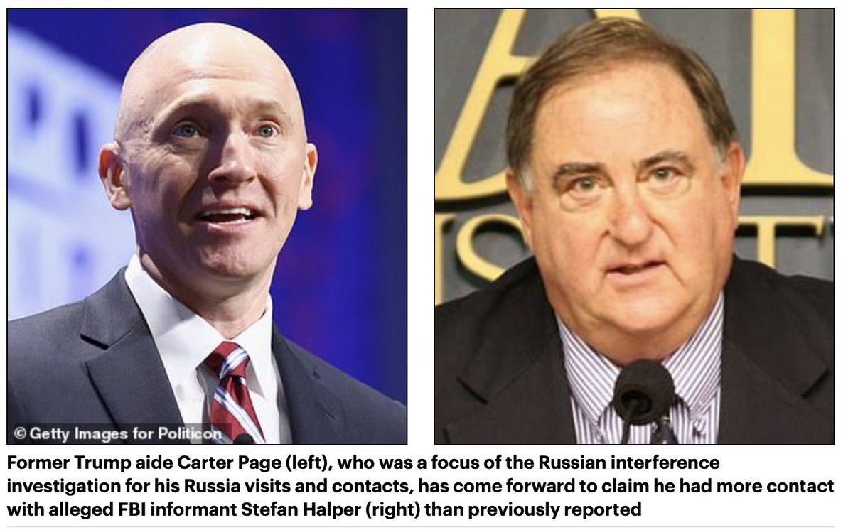 June 2016: The “Carter Page operation” begins. A Halper associate at Cambridge, Steven Schrage, invites Trump campaign adviser, Carter Page, to the July symposium. Page accepts.