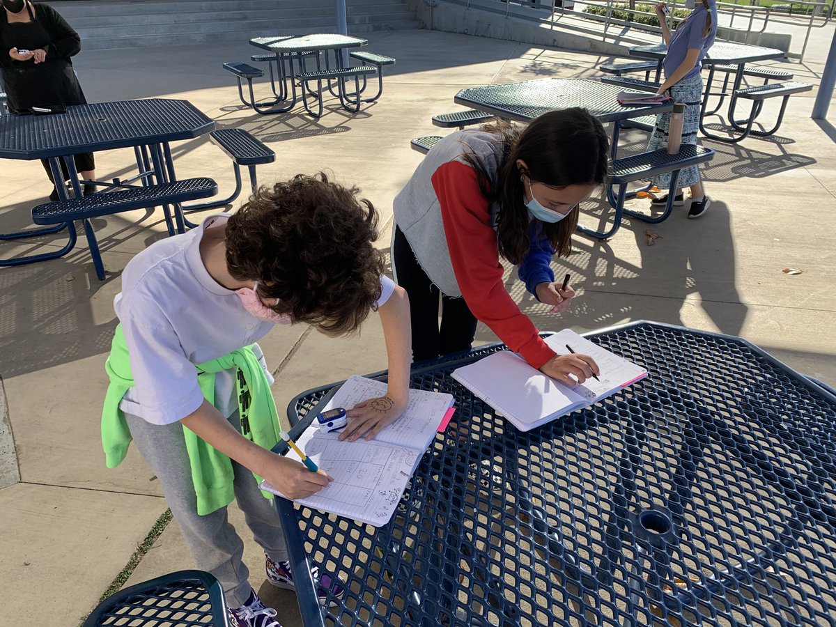 What are the immediate and long-term effects of exercise? Sixth graders <a href="/HTS_Dolphins/">Del Mar Heights</a> and <a href="/OASharks/">Ocean Air</a> measured breathing rate, heart rate, and blood oxygen as they investigated phenomena related to exercise and their bodies. #DMUSD <a href="/DMSEF8/">DelMarSchoolsEduFDN</a>