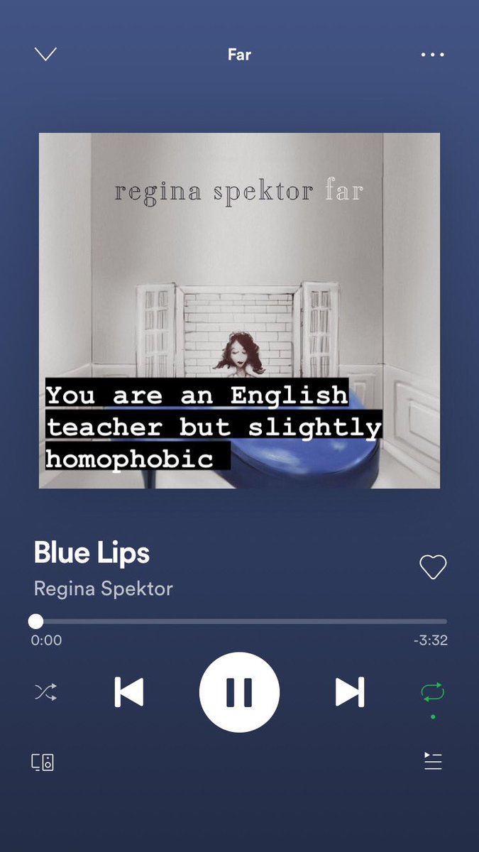 Blue lips, folding chair, machine, laughing with