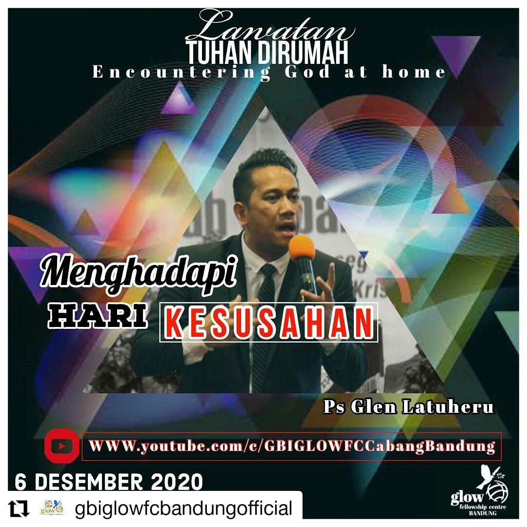 #Repost @gbiglowfcbandungofficial

Mari menerima Lawatan Tuhan di rumah kita masing² dalam Ibadah Minggu 6 Des 2020 Disertai dengan Perjamuan Kudus Bersama Ps Glen Latuheru, pkl 06.00 youtube.com/c/GBIGLOWFCCab…  Doa saya menyertai bapak ibu jemaat Tuhan, (Ps. Glen Latuheru)