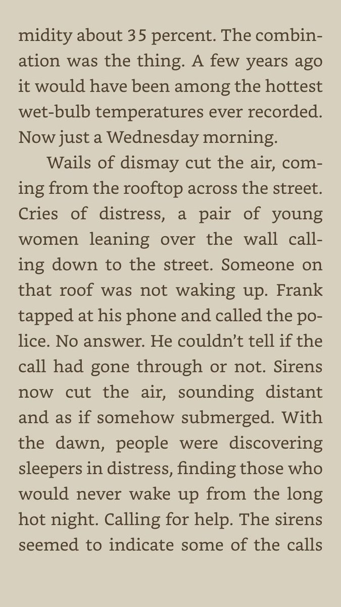 "Wails of dismay cut the air, coming from the rooftop across the street. Cries of distress, young women leaning over the wall calling down to the street. Someone on that roof was not waking up."4/n