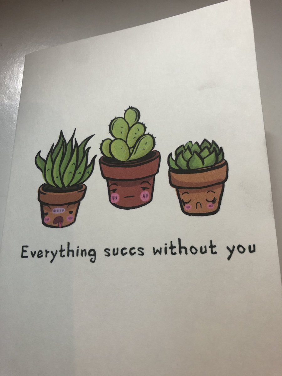 HTurnerFisher's tweet photo. When you get a card that warms your β€οΈ heart and makes you laugh (love puns). I miss you all. #feelingincluded #kindnesswins https://t.co/5y7dUnyYHt