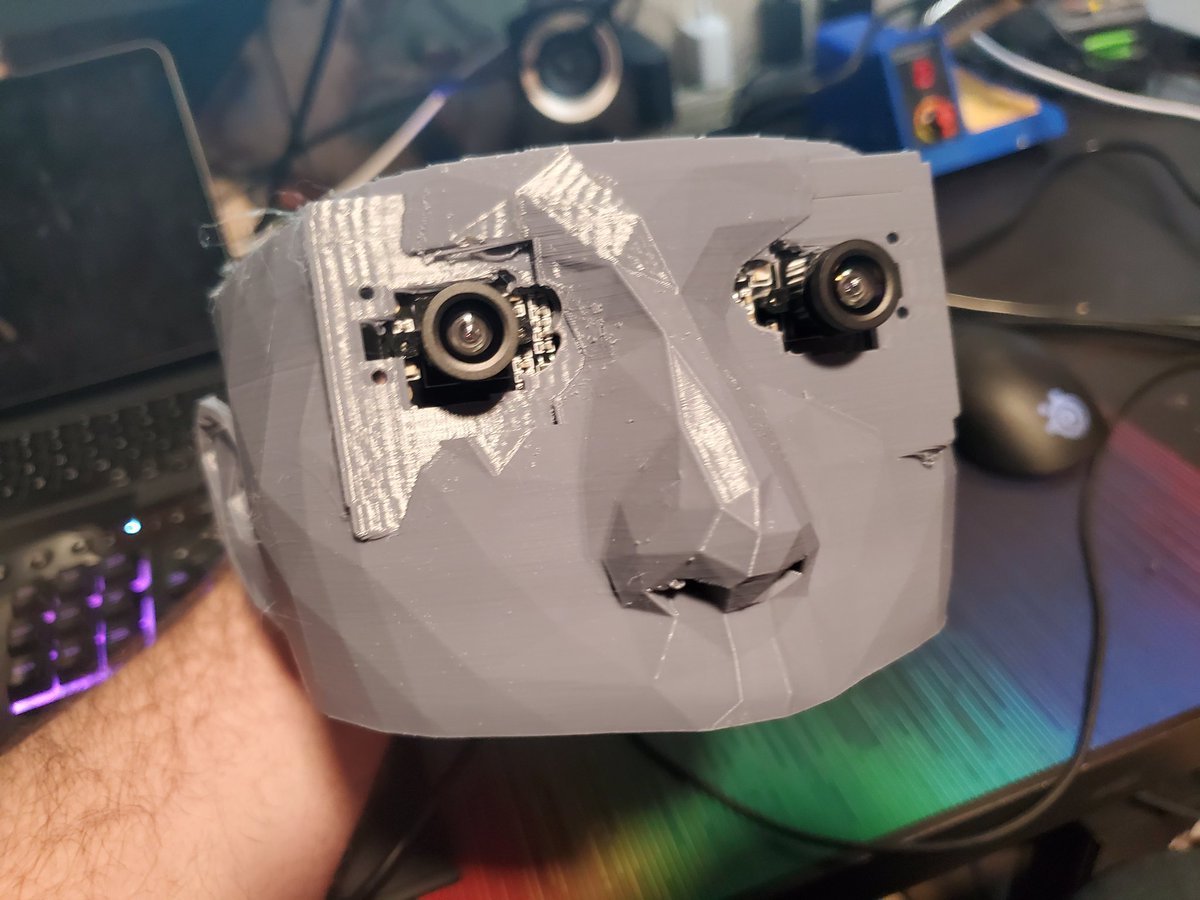 CMDannCA's tweet photo. Brian v2 with stereo camera board is assembled, he can see better now
#stereopi https://t.co/yo8TwvLKG2