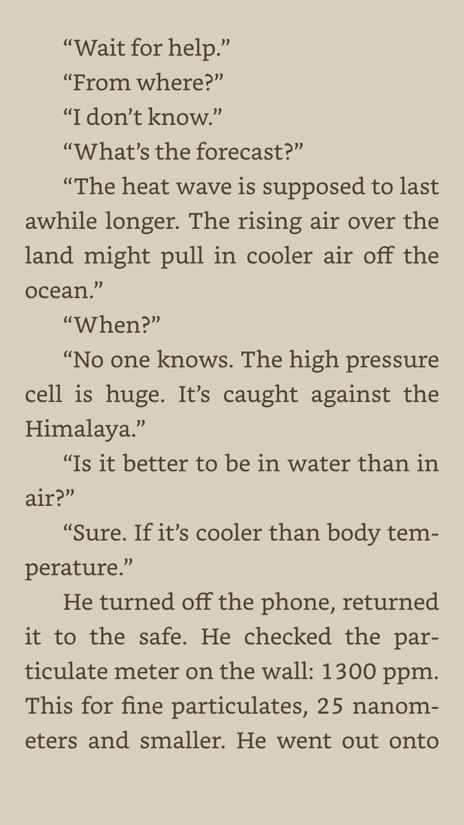 "He checked the particulate meter on the wall: 1300 ppm. This for fine particulates, 25 nanometers and smaller."14/n