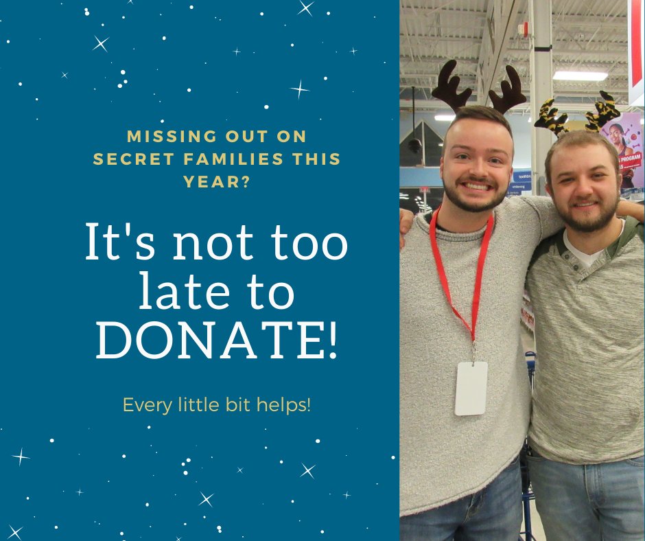 For those of you who are unable to attend the #SecretFamilies2020 event tomorrow, your small donation to Secret Families always helps! 

If you are able to attend please make sure to share any pictures of the event with us using #SecretFamilies2020