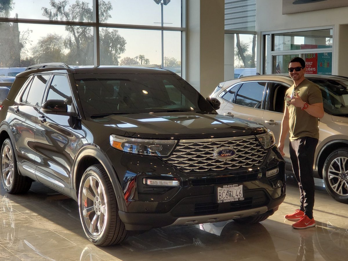 Congratulations to Brett who is going to be riding in style in his brand new Ford Explorer! Ask us about our FREE 20 year/250,000 Power Train Warranty on our new vehicles!