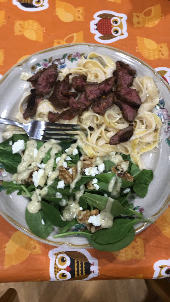 AshlieDesign's tweet photo. Tonight’s dinner curtesyof yours truly, venison steak Alfredo.  @mjjkatpmdotme what’s for dinner? https://t.co/o5ldsKIwQb