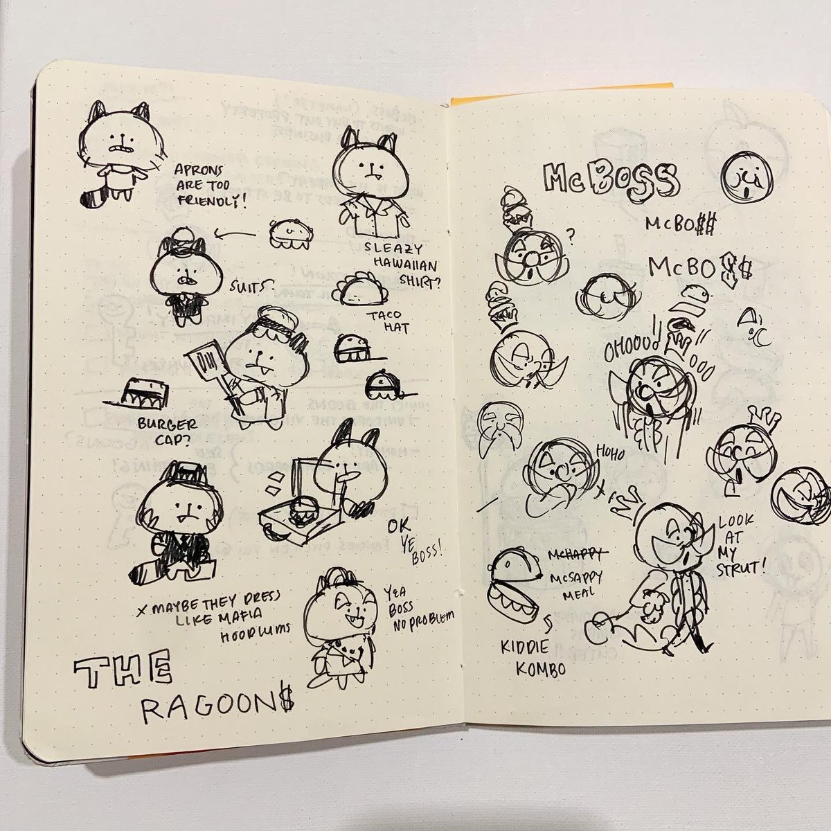 also found these notes/ideas for my jiji characters ???
