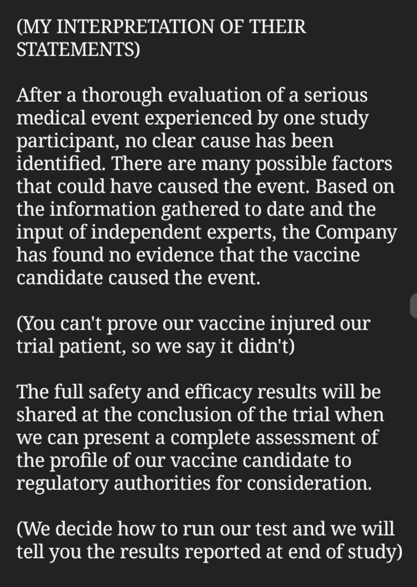 Johnson & Johnson Prepares to Resume Phase 3 ENSEMBLE Trial of its Janssen COVID-19 Vaccine Candidate in the U.S.(INJURED TRIAL PATIENT COVER UP)Updated Statement October 23, 2020 https://www.jnj.com/our-company/johnson-johnson-prepares-to-resume-phase-3-ensemble-trial-of-its-janssen-covid-19-vaccine-candidate-in-the-us