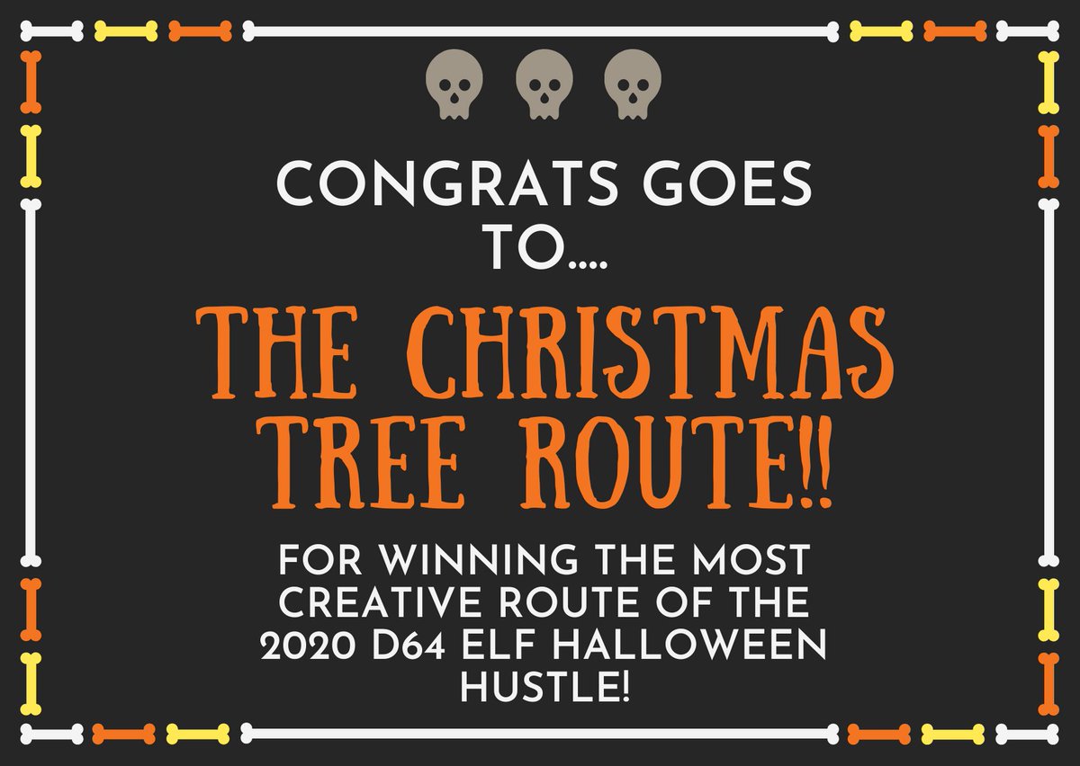 We loved your route, Shaw family! Announcing the winners of the 2020 D64 ELF Halloween Hustle Most Creative Route!!