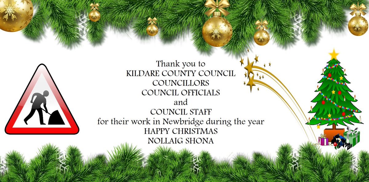 TTNewbridge's tweet photo. Santa will soon be here as Christmas time approaches.
Thank you to @KildareCoCo
#Councillors
#CouncilOfficials
#CouncilStaff
for their work in Newbridge during what was an exceptionally difficult year. https://t.co/ADRqeiyMP9