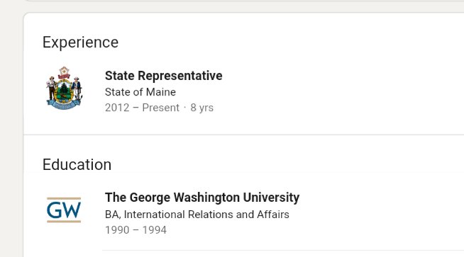 Sara Gideon ran for Senate in Maine, but sadly lost to Susan Collins.Sara was Speaker of the House in Maine. She studied PoliSci at GWU & worked her way up through the ranks.She was endorsed by pretty much everyone!JDems ran a "candidate" against her: Betsy Sweet