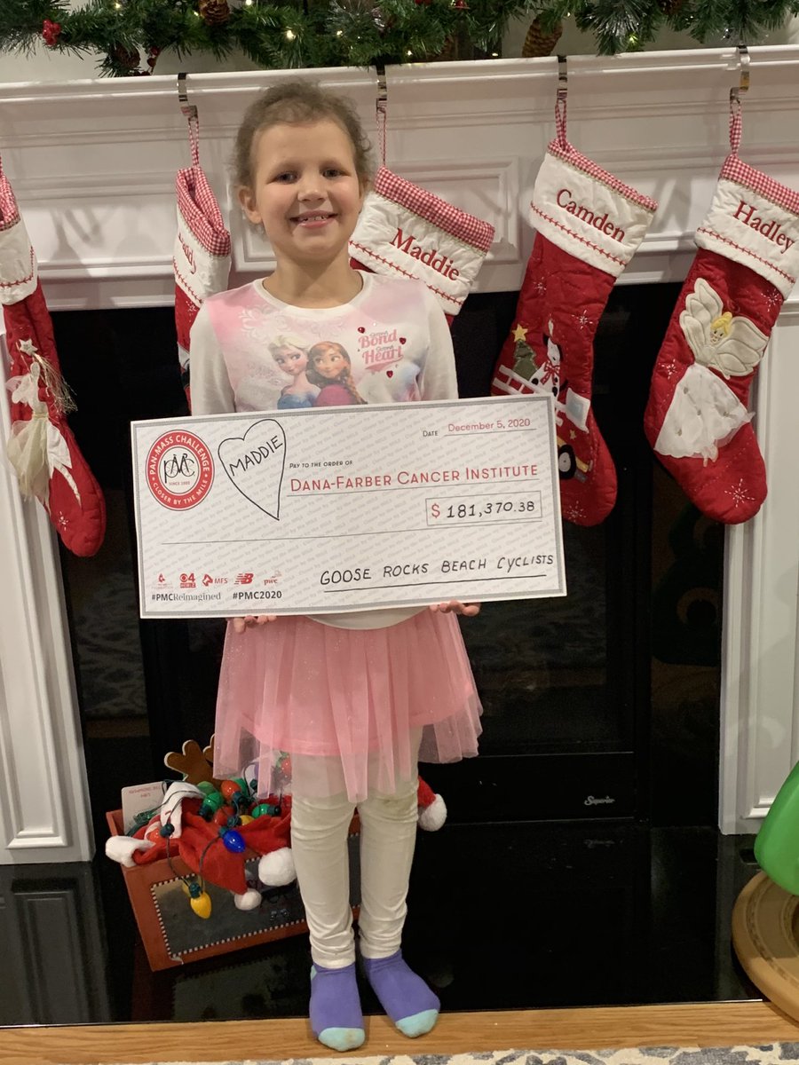 DJAlexanderIII's tweet photo. Maddie was lucky enough to be partnered up with an amazing ⁦@PanMass⁩ team Goose Rock Beach.  They did an amazing job raising funds for ⁦@TheJimmyFund⁩  during a difficult time.  Thank you.  #pmc #maddiestrong https://t.co/MHjRGa1knx