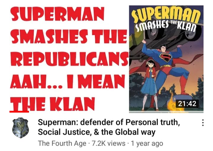 This argument that this comic shouldn't have targeted the Klan because of how they're not "as dominate as they used to be" is such a weak argument.