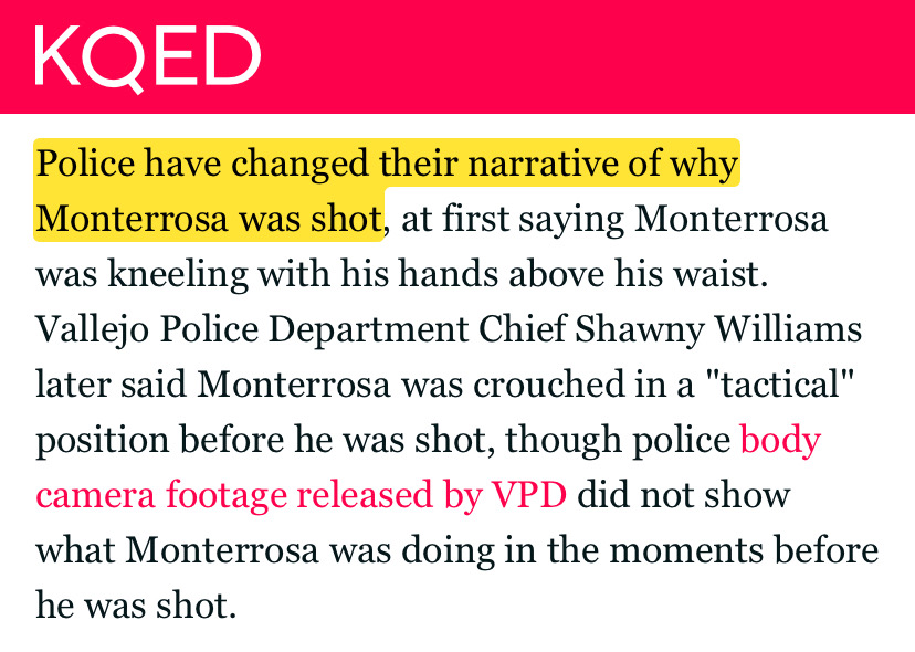 VPD Chief Shawny Williams-waited 38hrs after Sean Monterrosa was murdered to inform his family-lied and said Sean wasn't pronounced dead immediately-initially said Sean had his hands up but changed his statement to match VPOA's lie that he was crouched in a "tactical" position