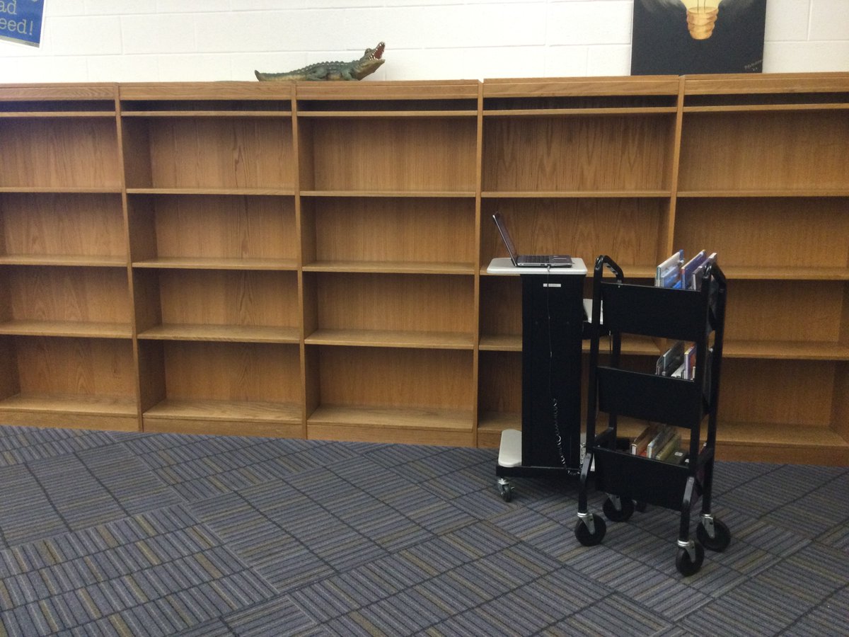 DCMSMediaCenter's tweet photo. I wasnโt kidding about going through all the shelves! ๐ฒ Iโm 25% of the way through a full inventory as I evaluate, clean, reorganize, repair, & reclassify! Wish me luck! @DutchmanCreekMS @RHSD_LMS #MediaCenterMakeover #WorkInProgress #LibraryWorkout #OneBookAtATime https://t.co/NYyjvzA88q