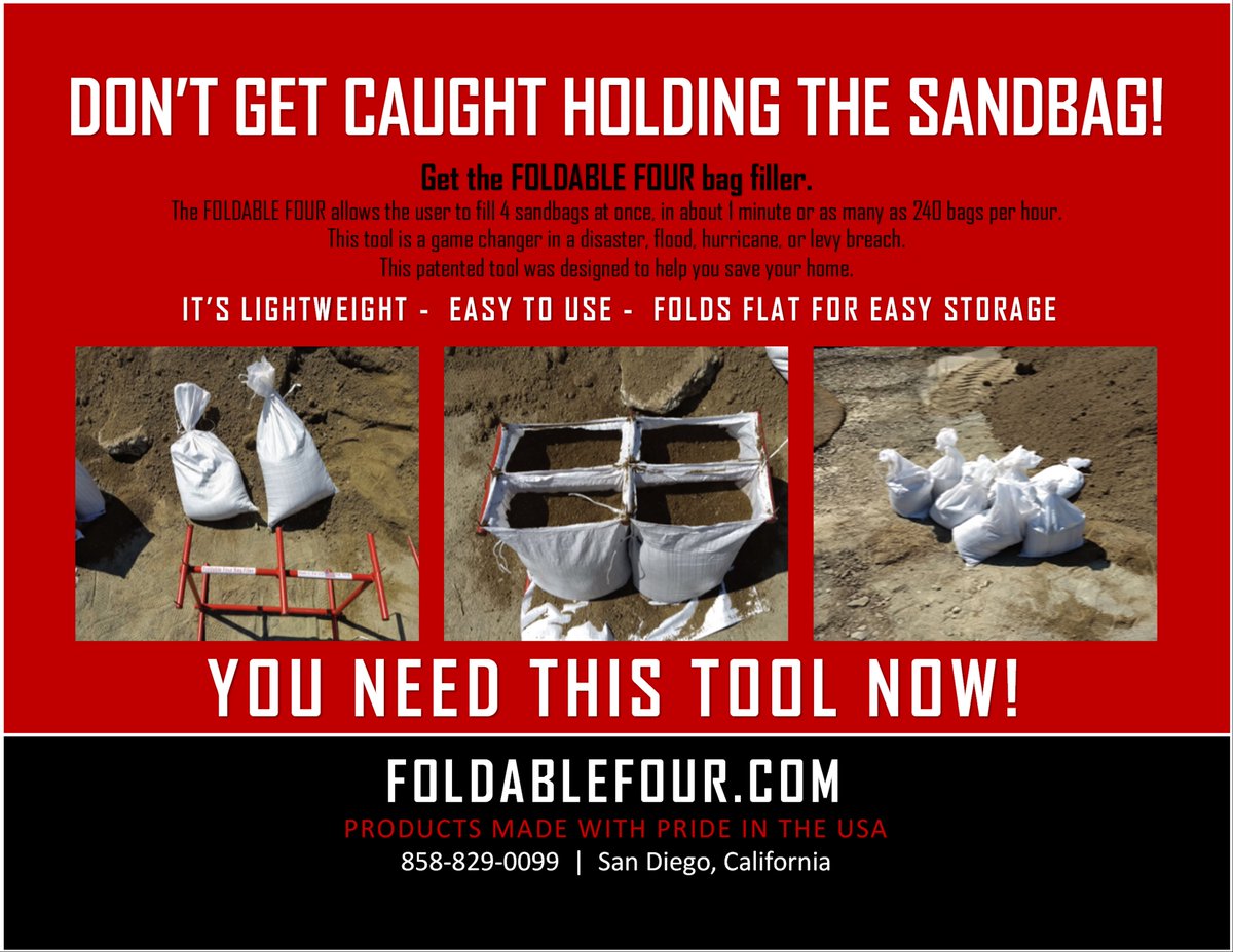 foldablefour's tweet image. #flooding #sandbagfiller #cooltools #preppers #prepping #beready