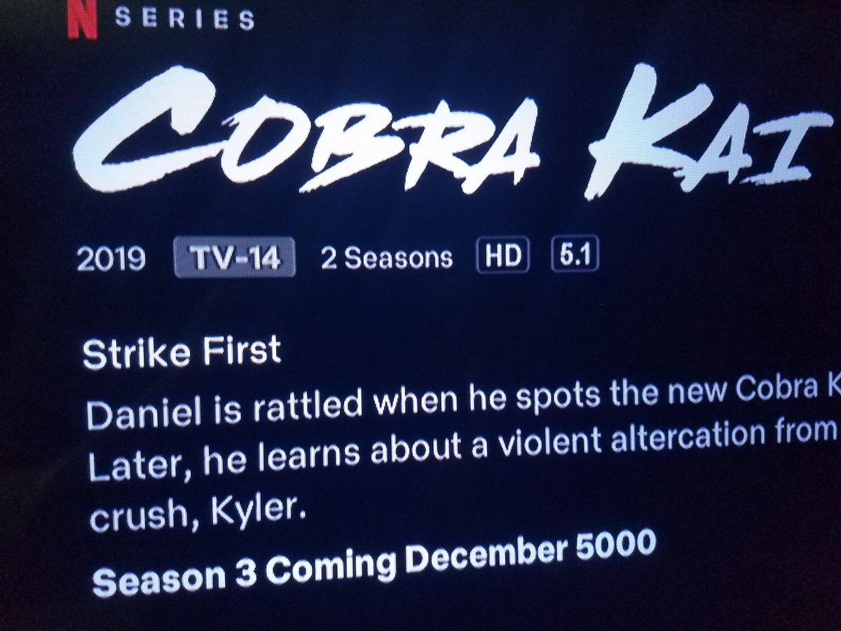 RalphWical's tweet photo. That's one hell of a delay for a new season to be released! #Netflix #NewSeason #Delayed #DamnYouCOVID https://t.co/g7kjFhLPiS