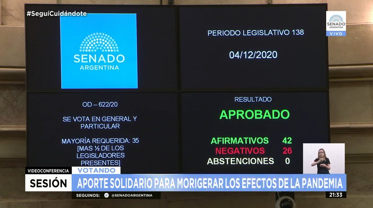 C5N's tweet photo. ⭕ #ALERTA

El Senado convirtió en ley el Aporte Solidario y Extraordinario de las Grandes Fortunas https://t.co/hpy01Jp3D4 

#AporteExtraordinario https://t.co/cVBlwdvNwX