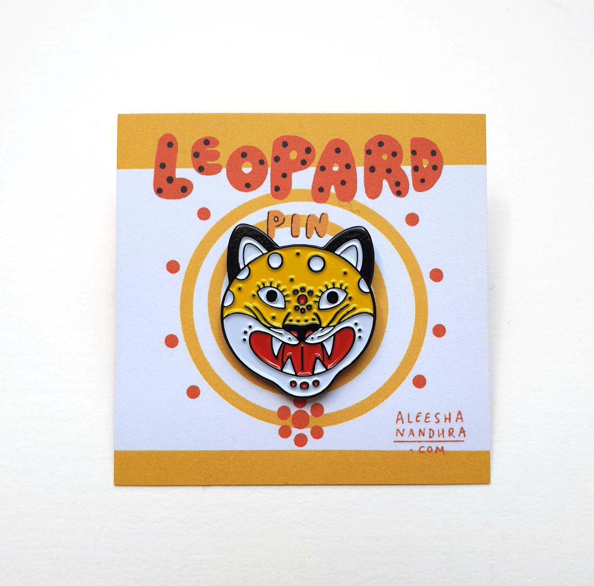 Pins (3/3):1. Flame Thief by  @Ungapants: ( https://catherineunger.bigcartel.com/product/frog-thief-enamel-pin)2. Leopard by  @AleeshaNandhra: ( https://www.etsy.com/listing/804090457/leopard-face-enamel-pin?ref=shop_home_active_1)3. Rainbow Metal Pangolin by  @LionintheTrees ( https://shop.lioninthetrees.com/collections/frontpage/products/rainbow-metal-pangolin-enamel-pin)