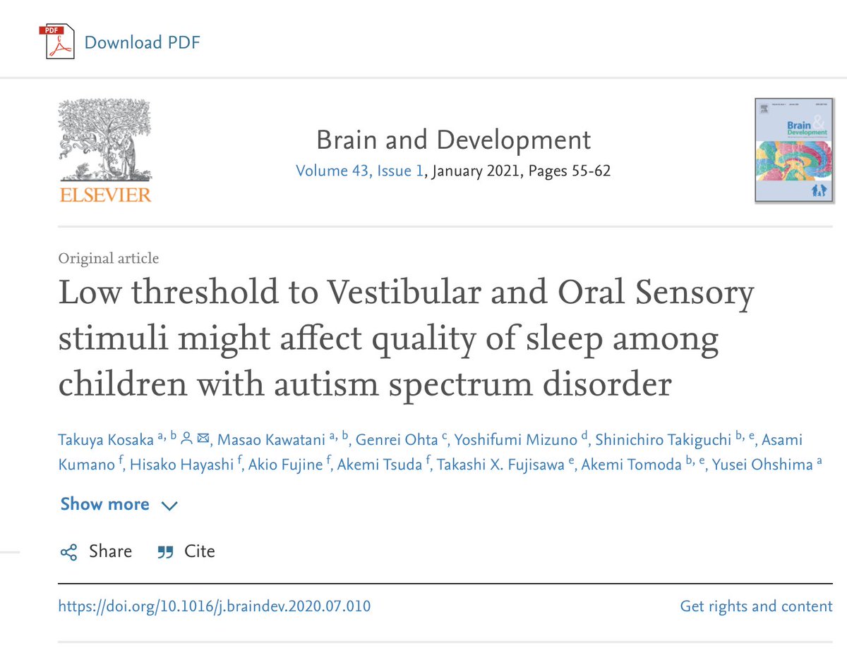 This new study investigated the relationship between sensory characteristics and #sleep dynamics among children with autism spectrum disorder (ASD): bit.ly/3fOPiJa