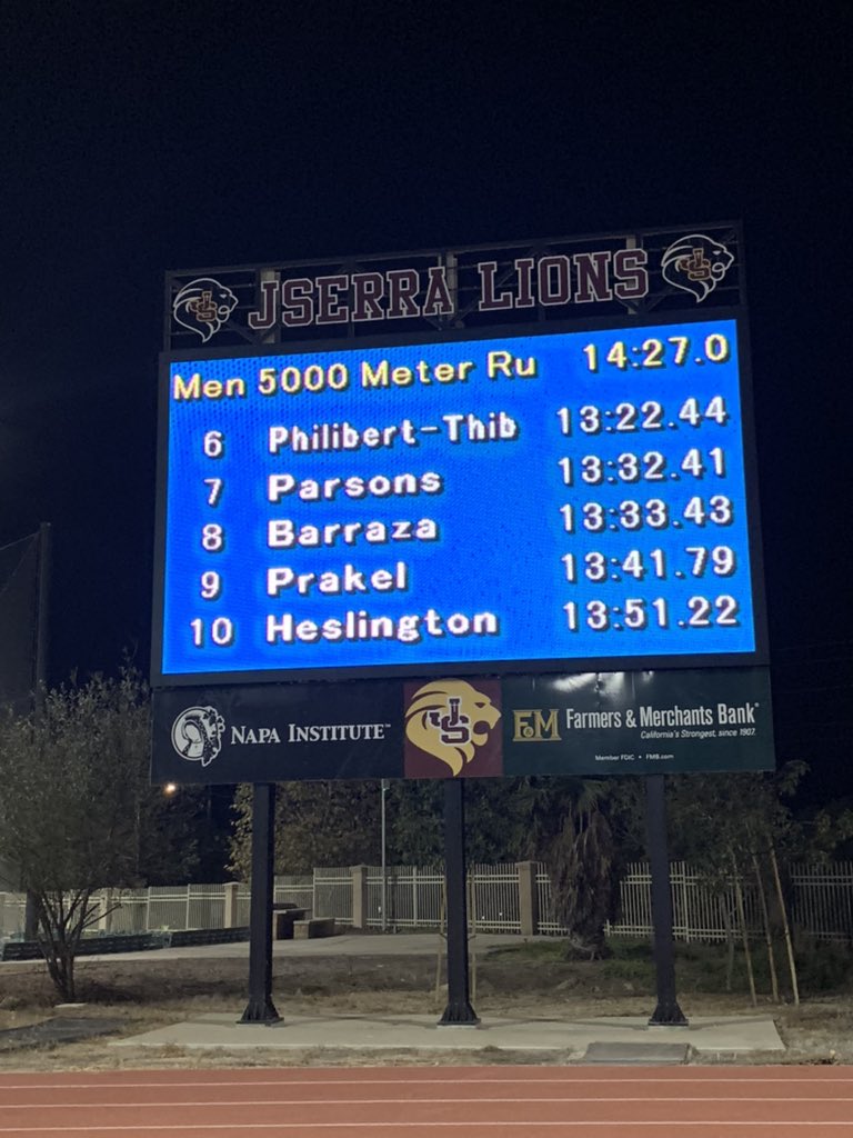 CoachLapointe's tweet photo. Excellente performance de @Chuck_PT qui améliore son record personnel de 8 secondes au 5000m avec un résultat de 13:22.44 en terminant 6e au Sound Running Track Meet en Californie. À seulement 0.05 du record du Québec de Paul Morrison. https://t.co/1lADP9FJ32
