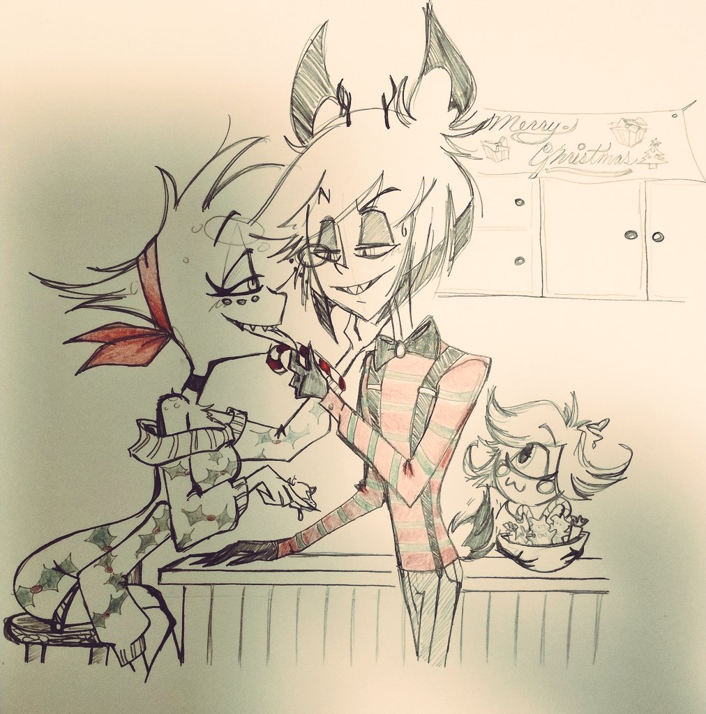 CerezaLane17's tweet photo. #radiodustweek I colored, for once. Not sure if I should begin incorporating it more...

Day 5: Winter treats
#AngelDust #Alastor #radiodustweek #radiodust #HazbinHotelFanart https://t.co/ZCTq96venO