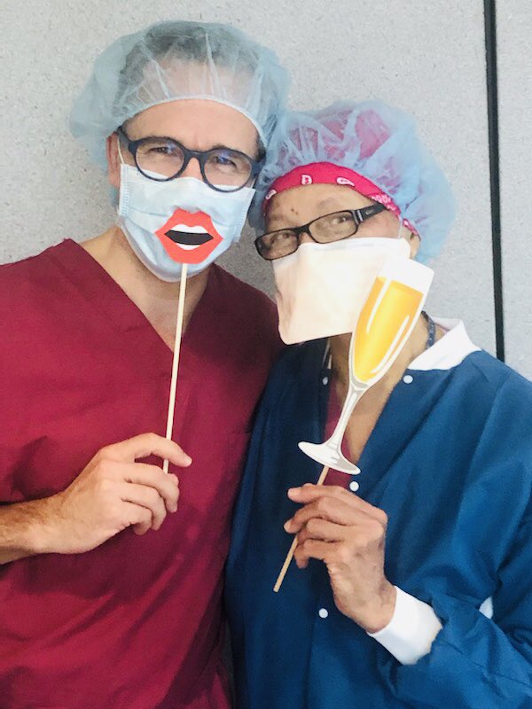 BrendonStilesMD's tweet photo. Bittersweet goodbye today to one of our longest serving OR nurses at @nyphospital @WeillCornell. She taught me lots when I was just a baby Cardiothoracic surgeon! There is a special place in heaven for #ScrubNurses and circulators!
Wishing you joy in retirement! https://t.co/YK6QtsiKI9