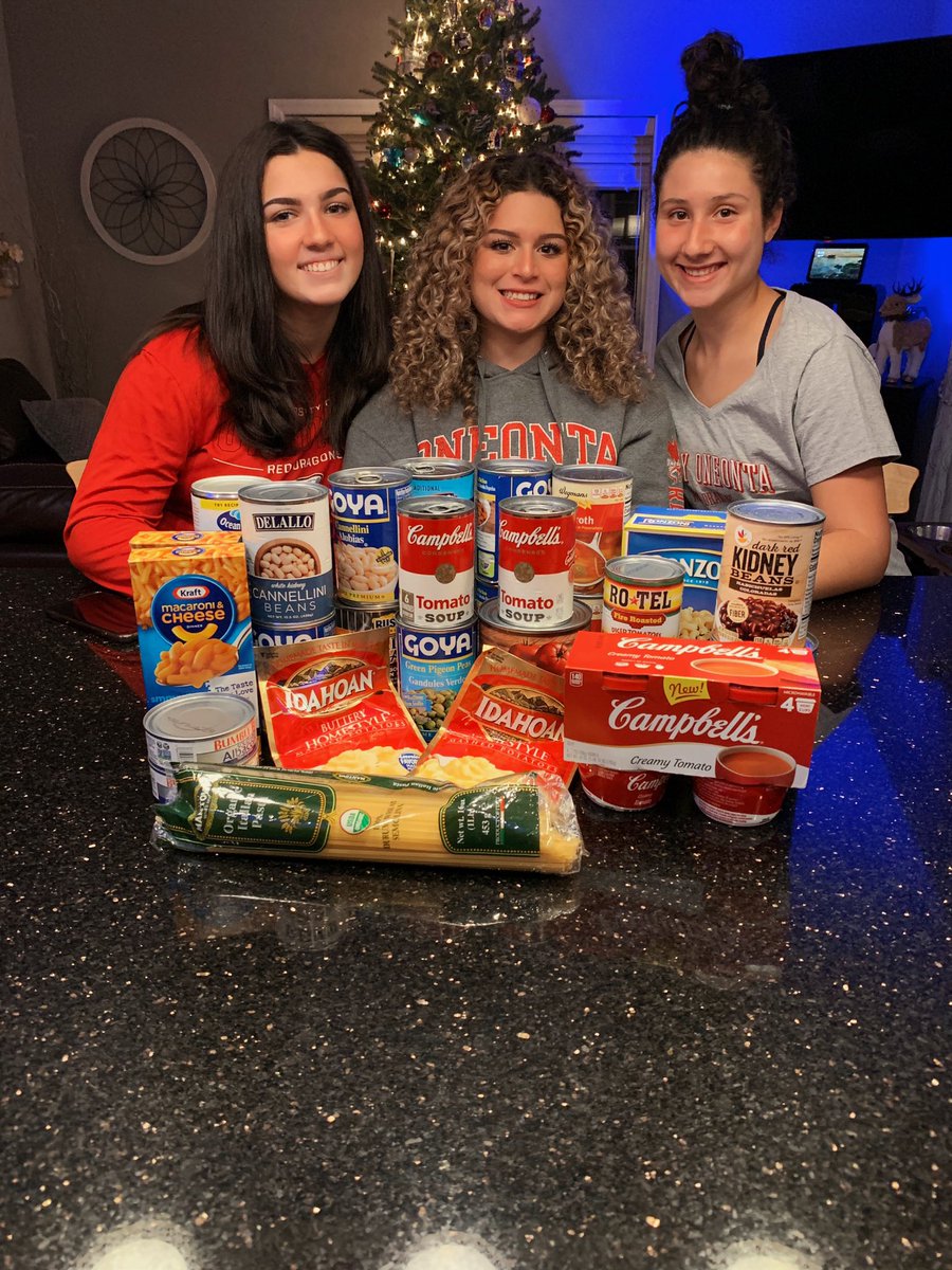 We were nominated by <a href="/OneontaSoftball/">SUNY Oneonta Softball</a>  to participate in the 25 days of giving challenge! <a href="/SophiaMangone/">Sophia Mangone</a> , <a href="/jewelsserena/">Jewels Serena</a> and I will be donating to the Westchester Food Bank! Can’t wait to officially become part of the Red Dragon Family next year!  Happy Holidays!