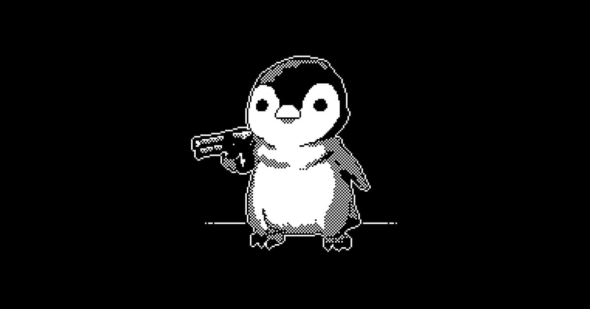 2bpixelninja's tweet photo. Today theme: Guard Animal
This is mine โ penguin. With gun. Got problems, huh?
~
@Pixel_Dailies ~ #pixelart โข #pixel_dailies โข #guardanimal โข #1bit โข #blackandwhite โข #minimalist https://t.co/Ig00qVBVtt