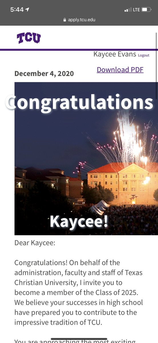 kaycee_evans's tweet photo. TCU here i come!! @TCU https://t.co/xW0aJDWvcF