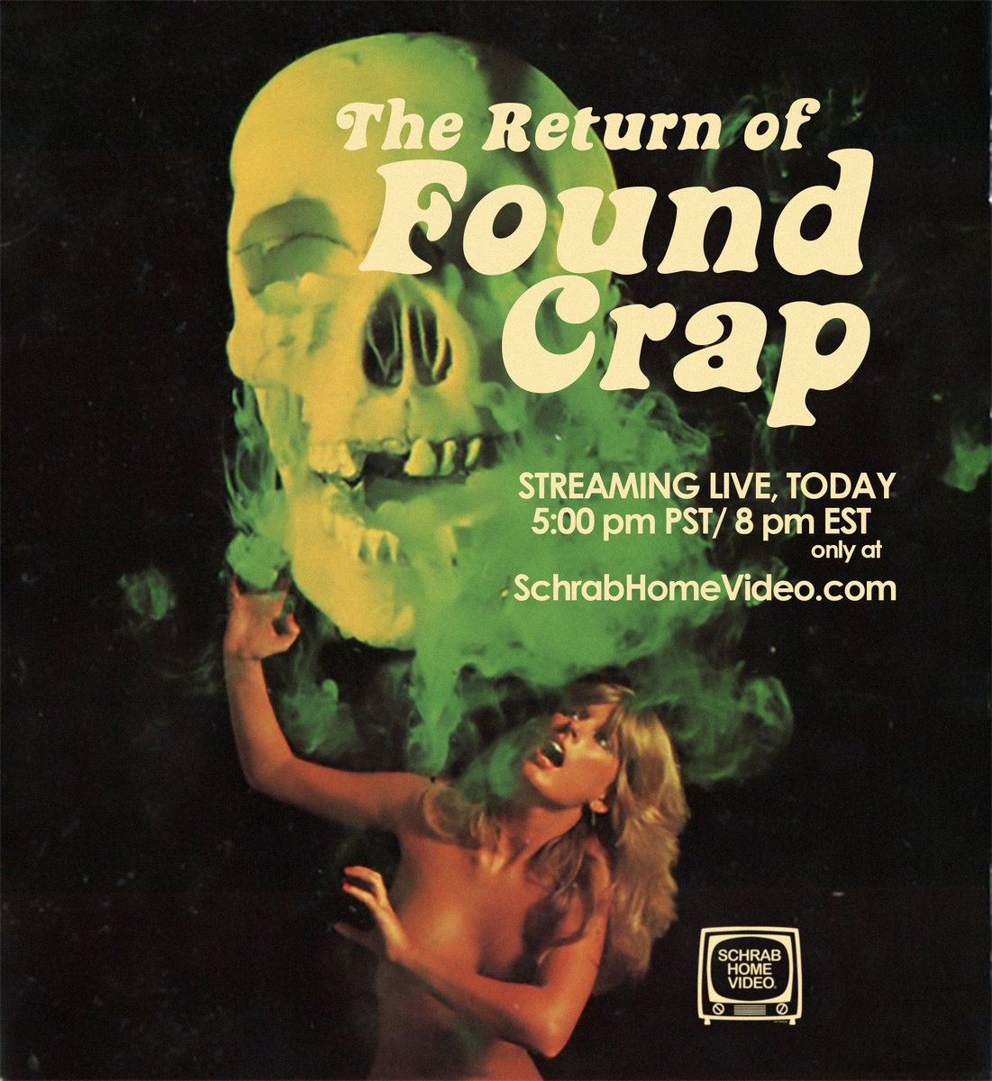 RobSchrab's tweet photo. SUNDAY! Found Crap streams LIVE at 5pm Pacific / 8pm Eastern! Only at https://t.co/8Qa0GEbuF3! Stick around for the post-show "Unpack the Crap" w/ @cakekid #SHVFoundCrap https://t.co/3WHsAi7fKx