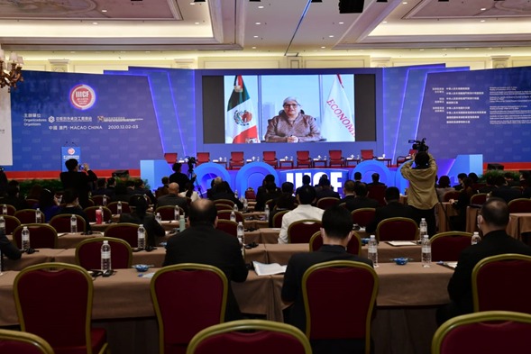 SE_mx's tweet photo. La secretaria @GMarquezColin participó virtualmente en el 6º Foro de Cooperación en Infraestructura China-América Latina y el Caribe, llevado a cabo el 2 de dic. en el marco del 11º Foro Internacional de Inversión en Infraestructura y Construcción #IIICF, en Macao, China. https://t.co/8dlMWGcvLR