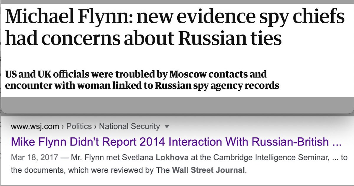 March 2017: Halper campaign targeting  @GenFlynn and me continues with articles in The Wall Street Journal and The Guardian.