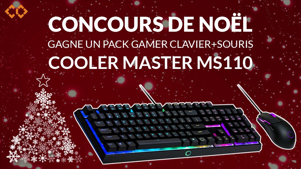 cloudfordream's tweet photo. #Concours de Noël 🎄

Gagne 1 pack clavier+souris Cooler Master MS110 ! 🎁

1 commande = 1 participation (valable aussi sur les renouvellements) 🗳 

Valable sur les commandes passées entre le 5/12 et le 24/12. 
Tirage le 28/12/2020.

Bonne chance ! 🍀

👉 https://t.co/bVF4PR8qNQ https://t.co/enFuvREi79
