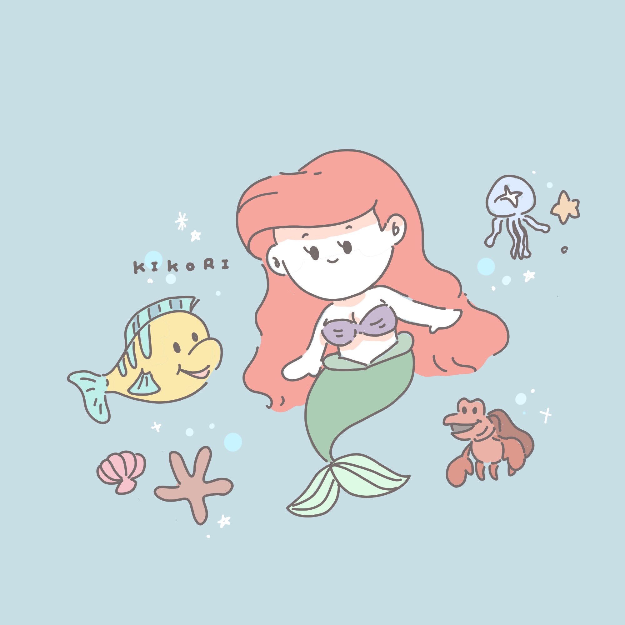 きこり V Twitter アリエル イラスト ゆるいイラスト T Co W028jc1xyu Twitter