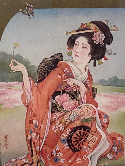 絵画　原画　ドローイング　水彩画　大正ロマン　モダン　和装 The Kimono Gallery 絵画 原画 ドローイング 水彩画 大正ロマン モダン