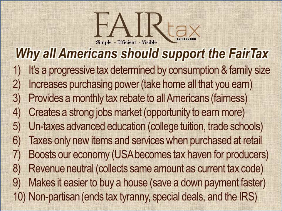 Here 👇 are TEN of our favorite reasons to support HR25 FAIRtax. What are YOURS? FAIRtax.org/faq